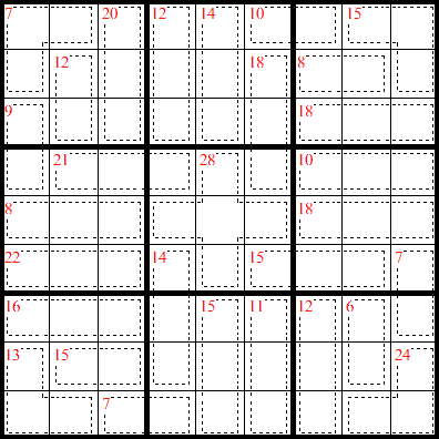 printable intermediate killer sudoku
