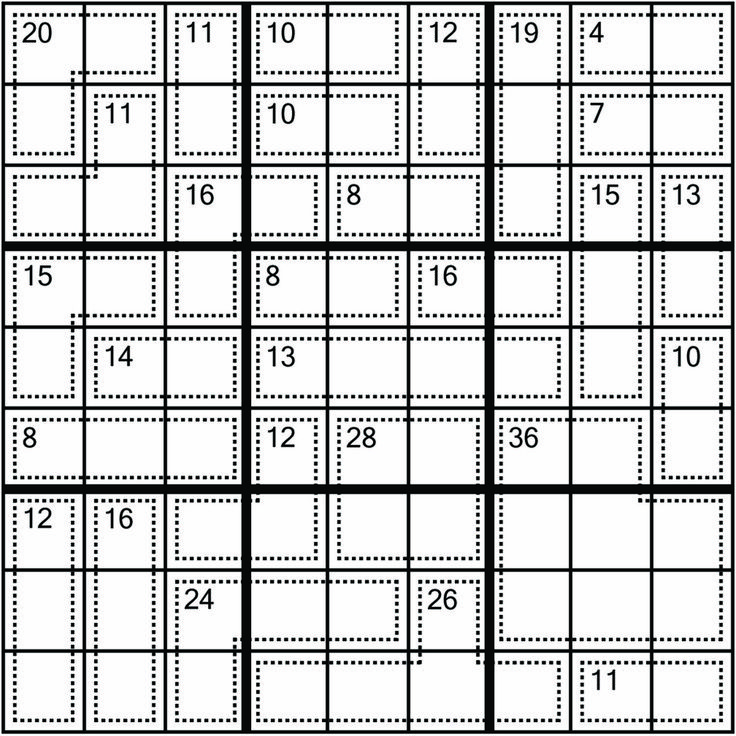 printable intermediate killer sudoku