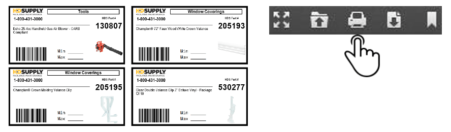 printable inventory labels