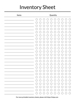 Free Printable Simple Inventory Sheet in PDF, PNG and JPG Formats ...