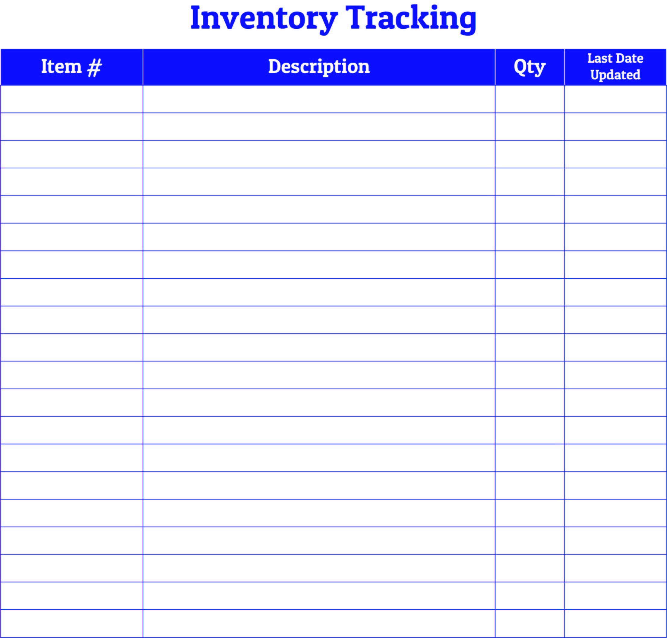 Inventory Log Sheet - 10 Free PDF Printables | Printablee