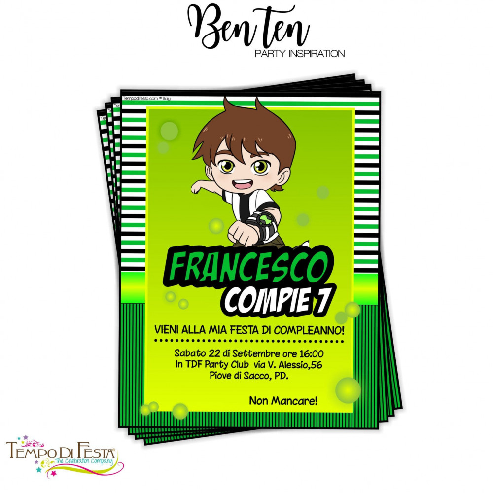 BEN 10 printable and customized invitations | Tempodifesta.com