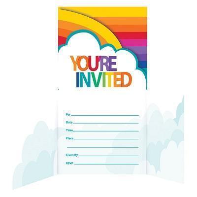 Rainbow Invitations - Party Things Canada