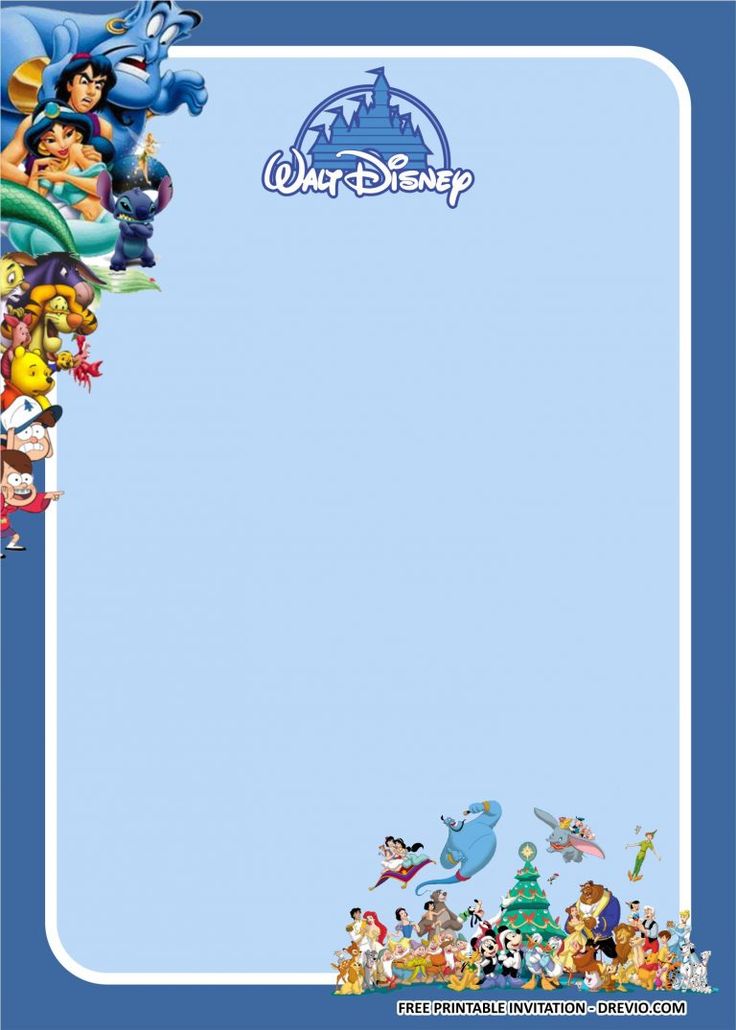 FREE PRINTABLE) - Disney Themed Birthday Party Kits Template