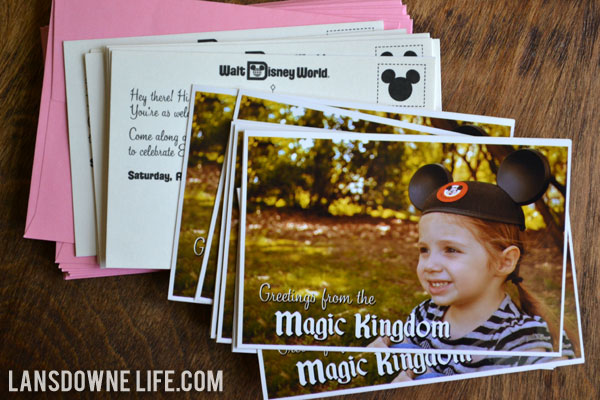 FREE printable: Disney World postcard party invitation - Lansdowne ...
