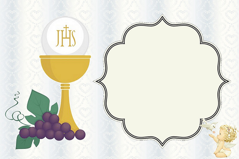 First Communion: Free Printable Invitations or Cards. - Oh My ...