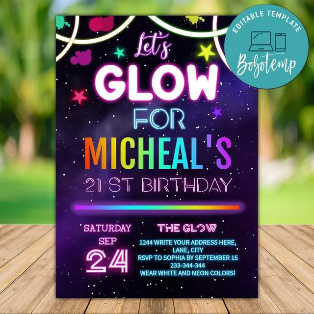 printable invitations for 21st birthday