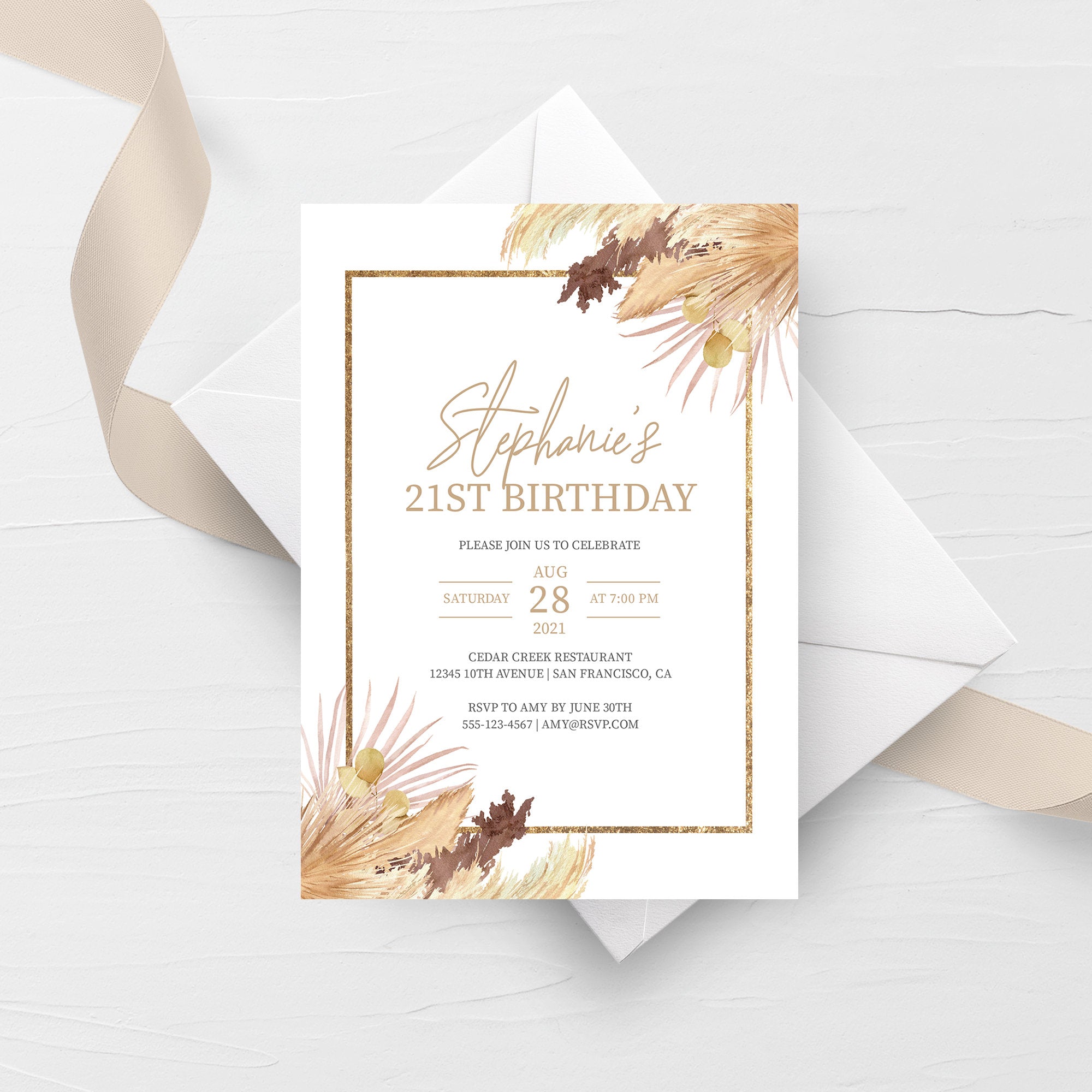 printable invitations for 21st birthday