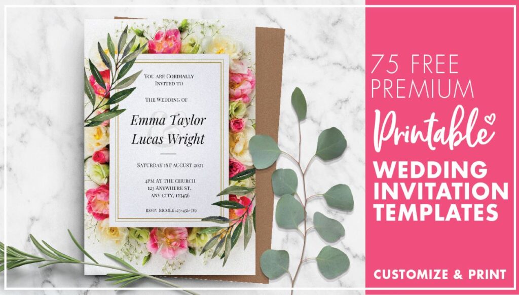 printable invitations for wedding