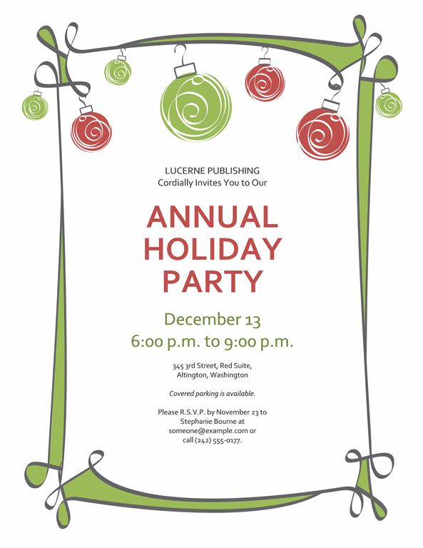 Download Free Printable Invitations of Holiday party invitation ...