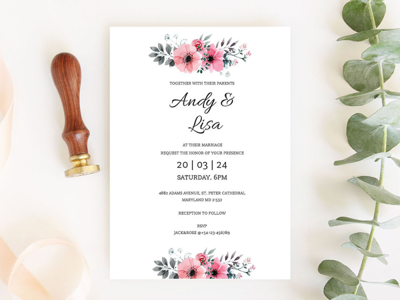 Free Printable Classic Wedding Invitation Template by Juan ...
