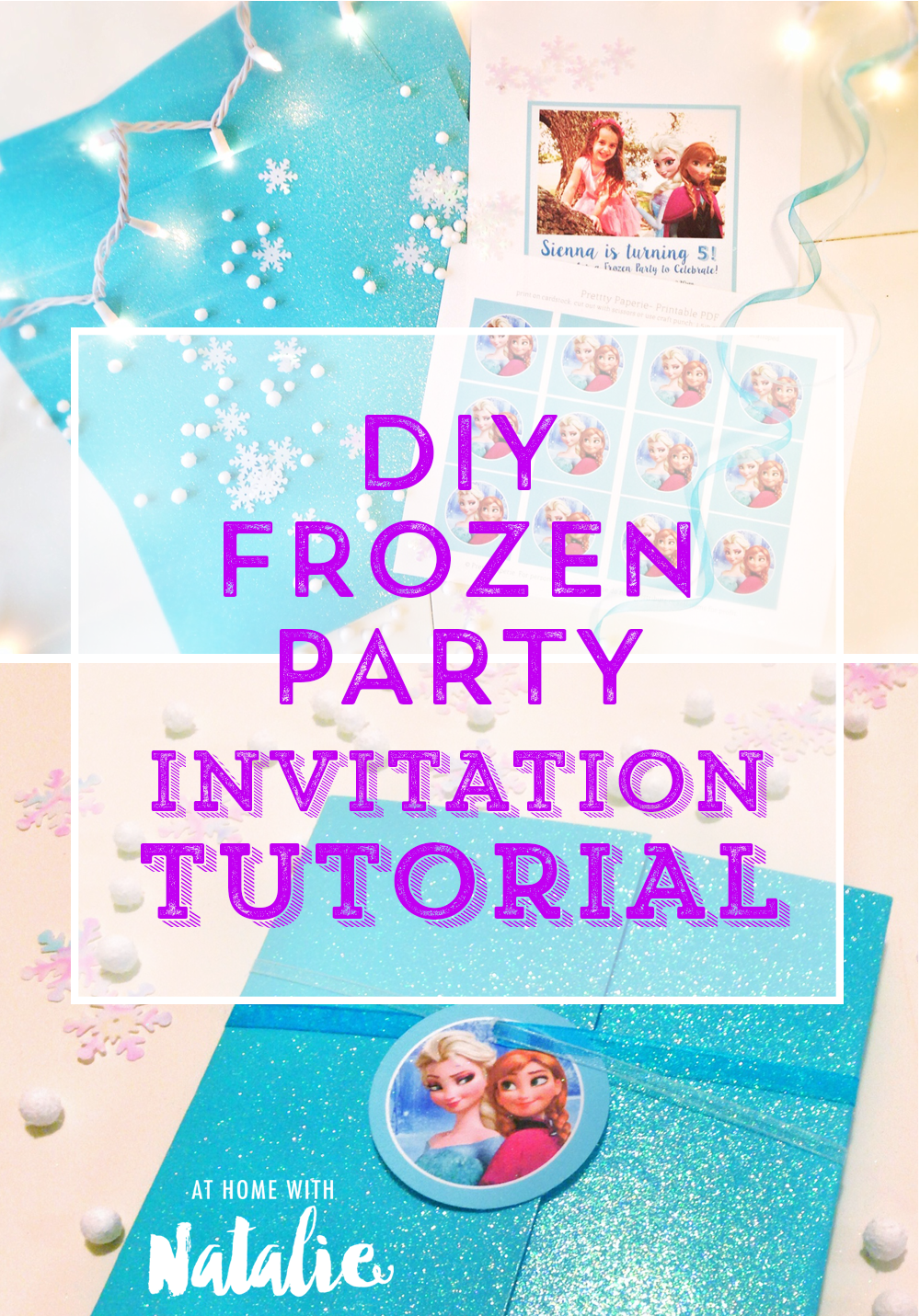 DIY Frozen Party Invitation TUTORIAL-Free Printable! - Page 1000 ...