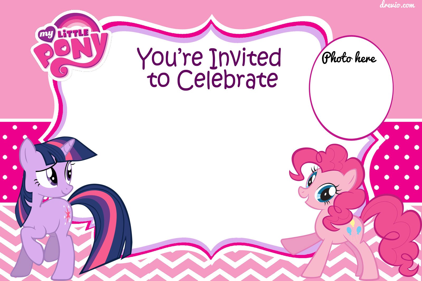 printable invitations my little pony