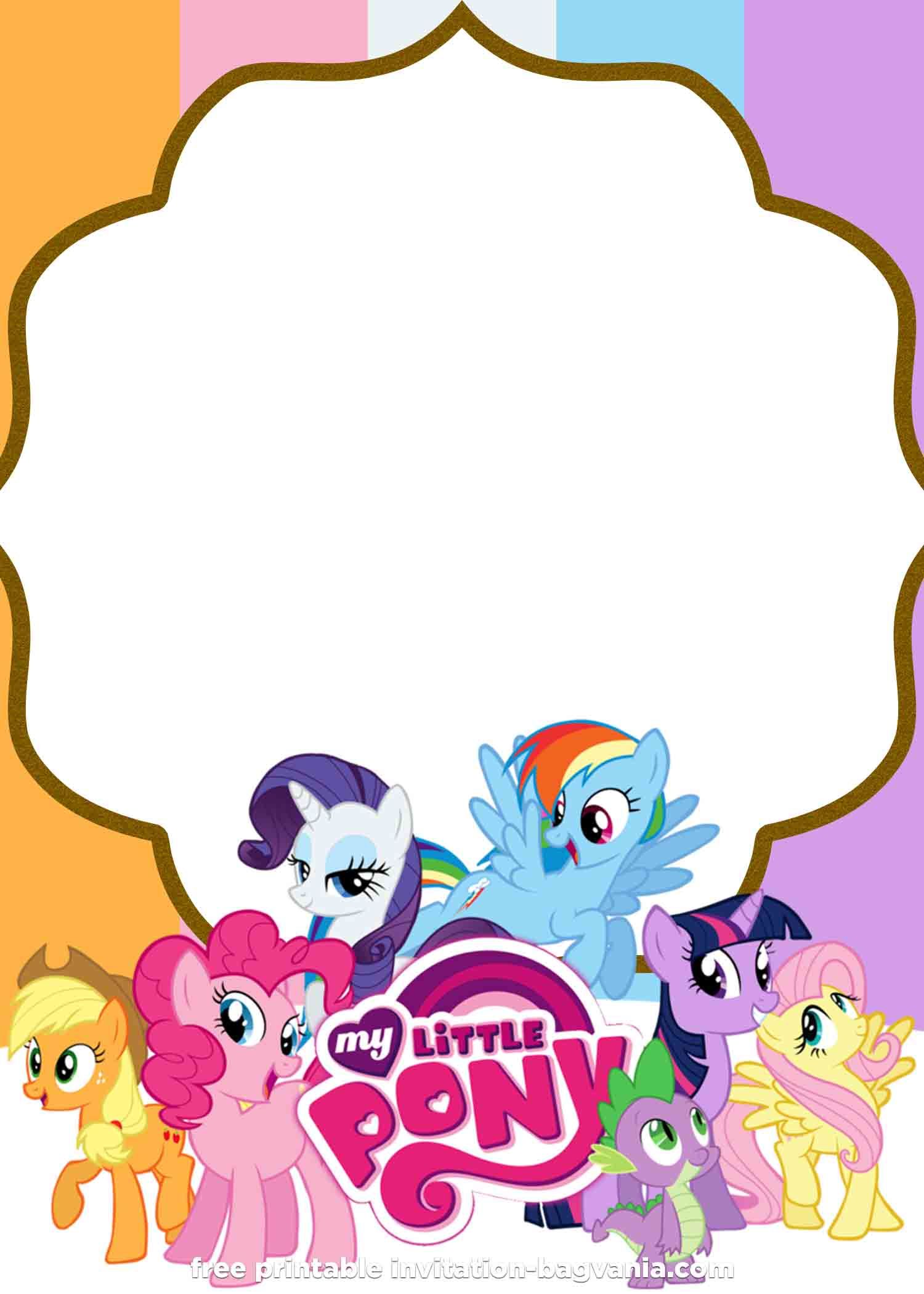 printable invitations my little pony