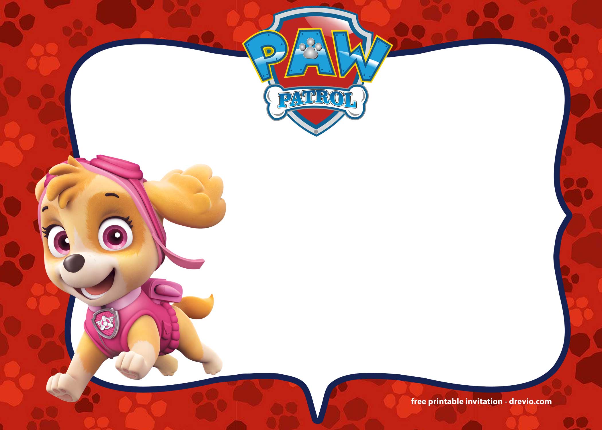 FREE Printable Paw Patrol Baby Shower and Birthday Invitation ...