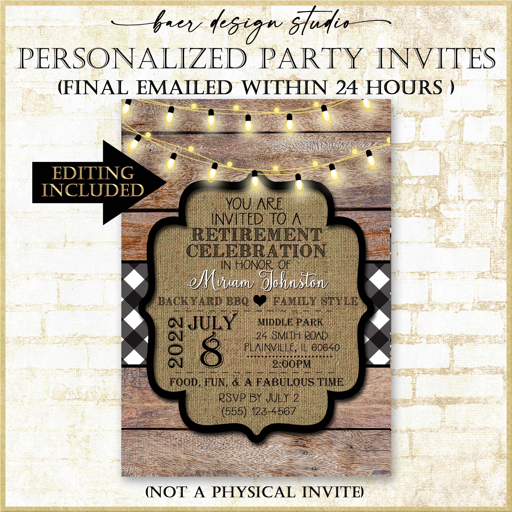 printable invitations retirement
