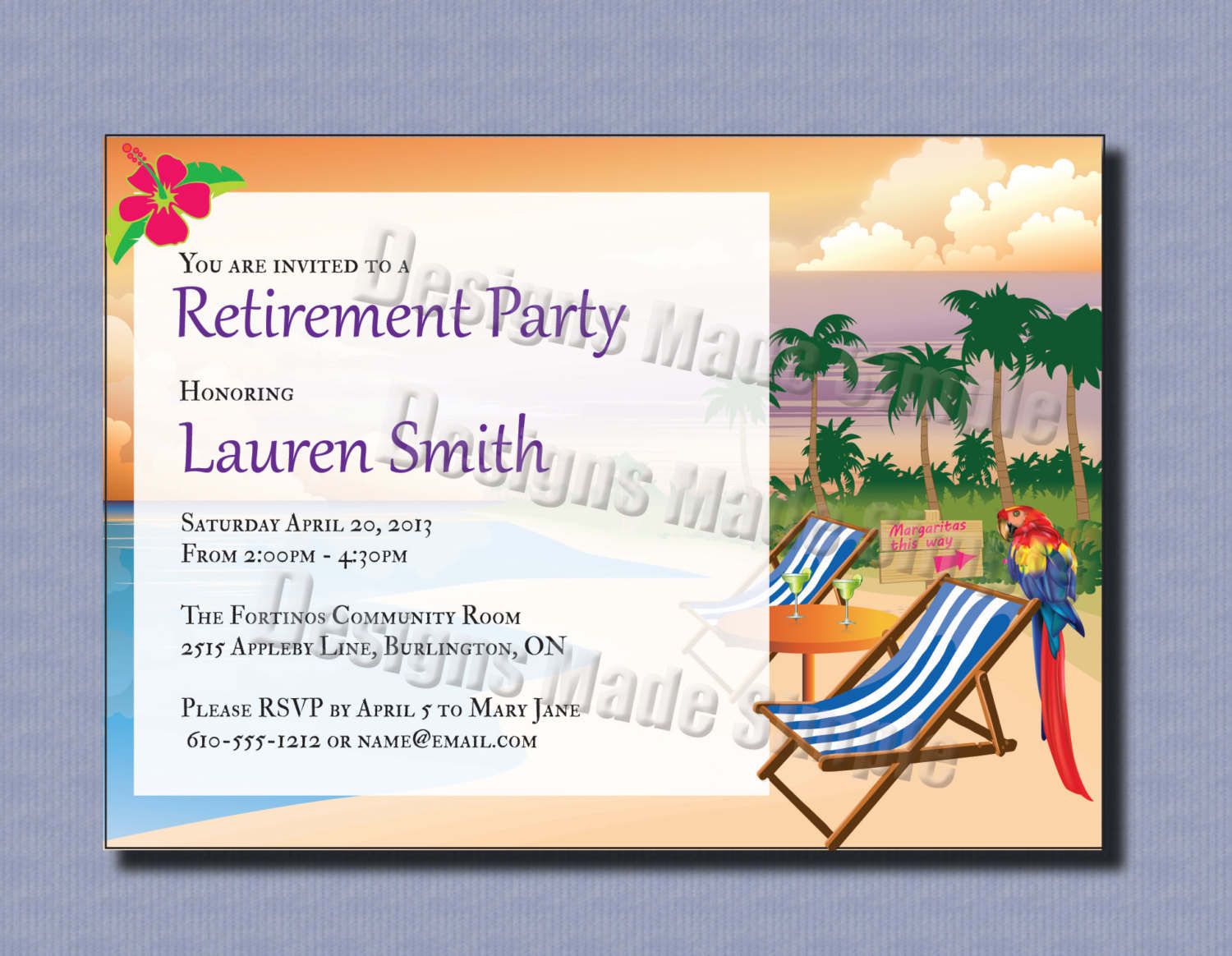 printable invitations retirement