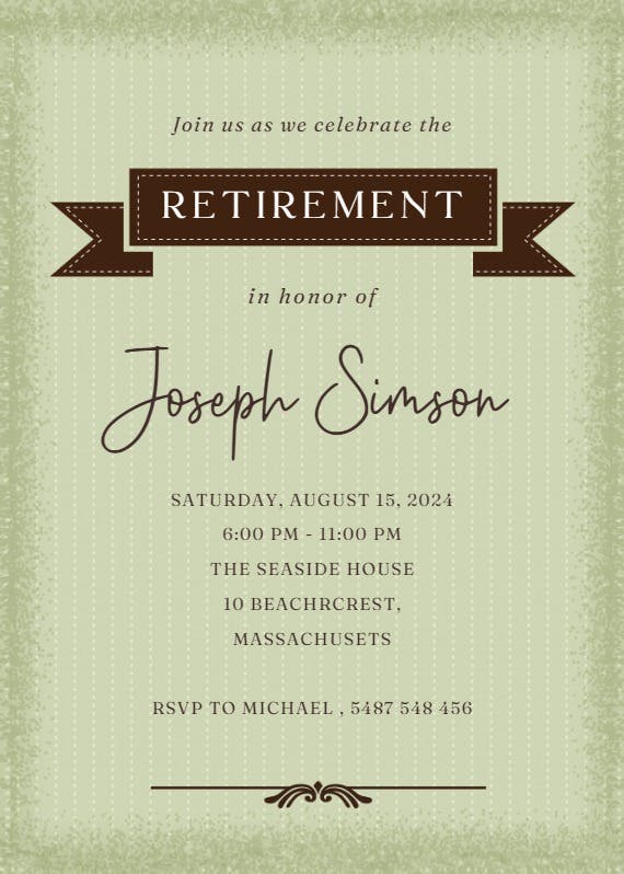 Retirement &  Farewell Party Invitation Templates (Free ...