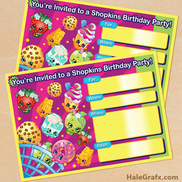 printable invitations shopkins