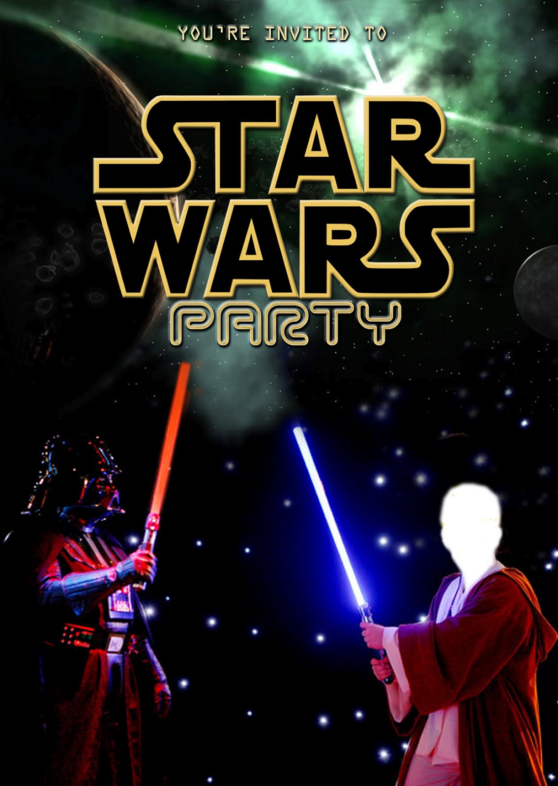 FREE Kids Party Invitations: Star Wars Party Invitation (self-edit)