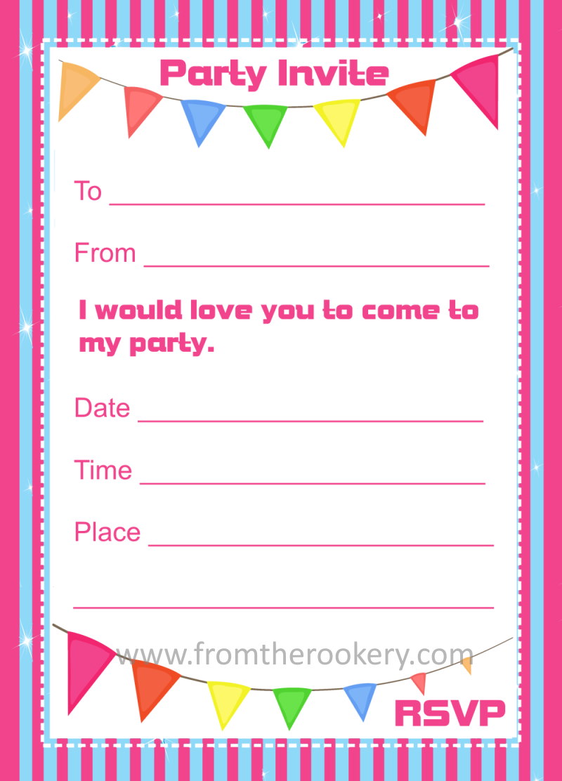 Birthday Invitations - Printable