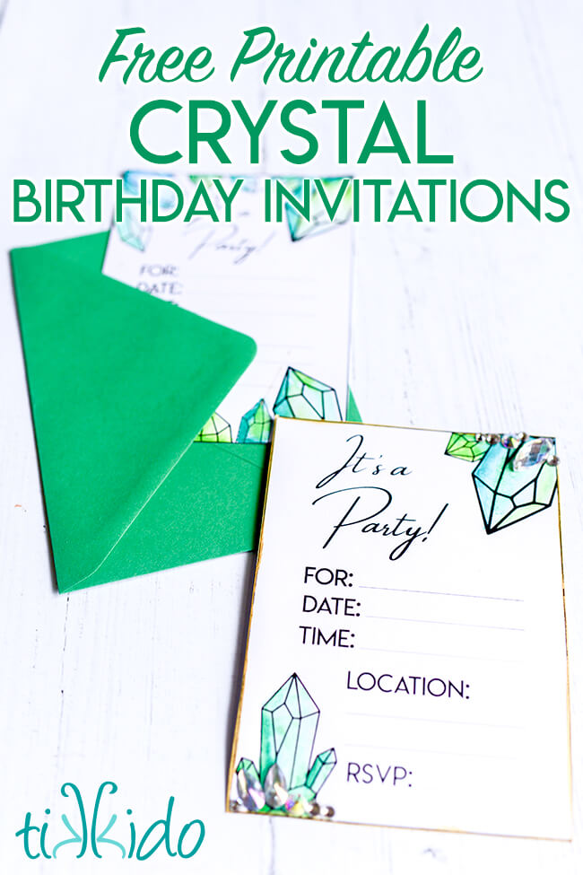 Free Printable Crystal Themed Birthday Invitations | Tikkido.com