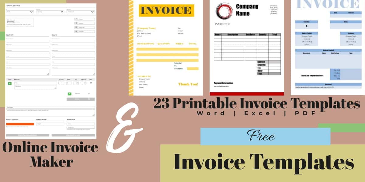 FREE Invoice Templates &  Online Invoice Maker