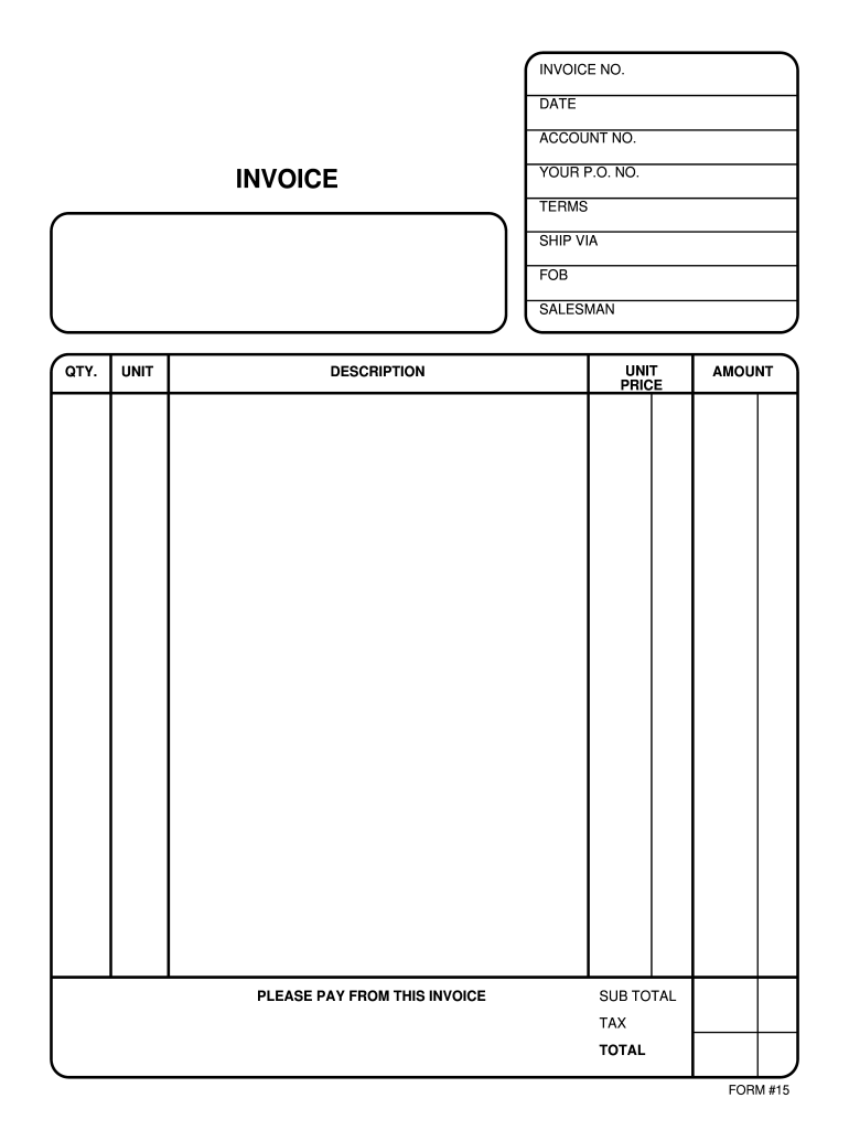Fillable Invoice - Fill Online, Printable, Fillable, Blank | pdfFiller