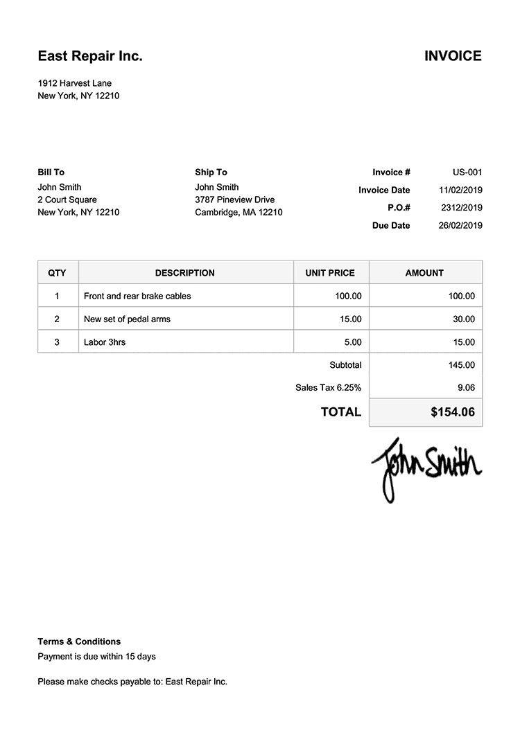 100 Printable Invoice Templates | Free PDF Download