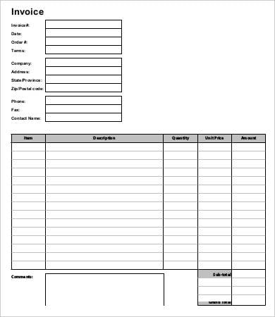 printable invoice online