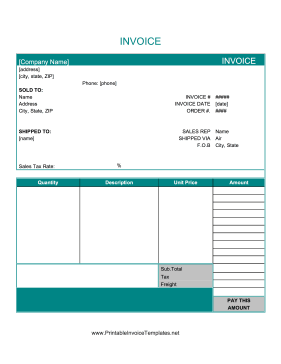 printable invoice online