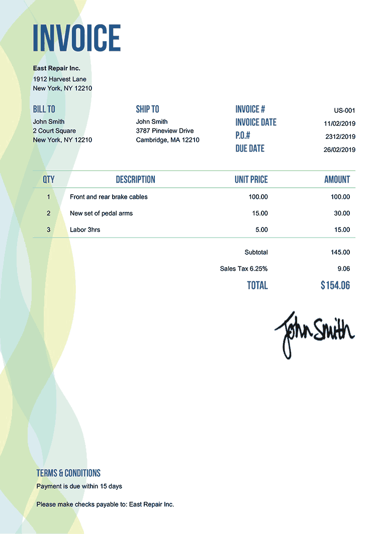 printable invoice online