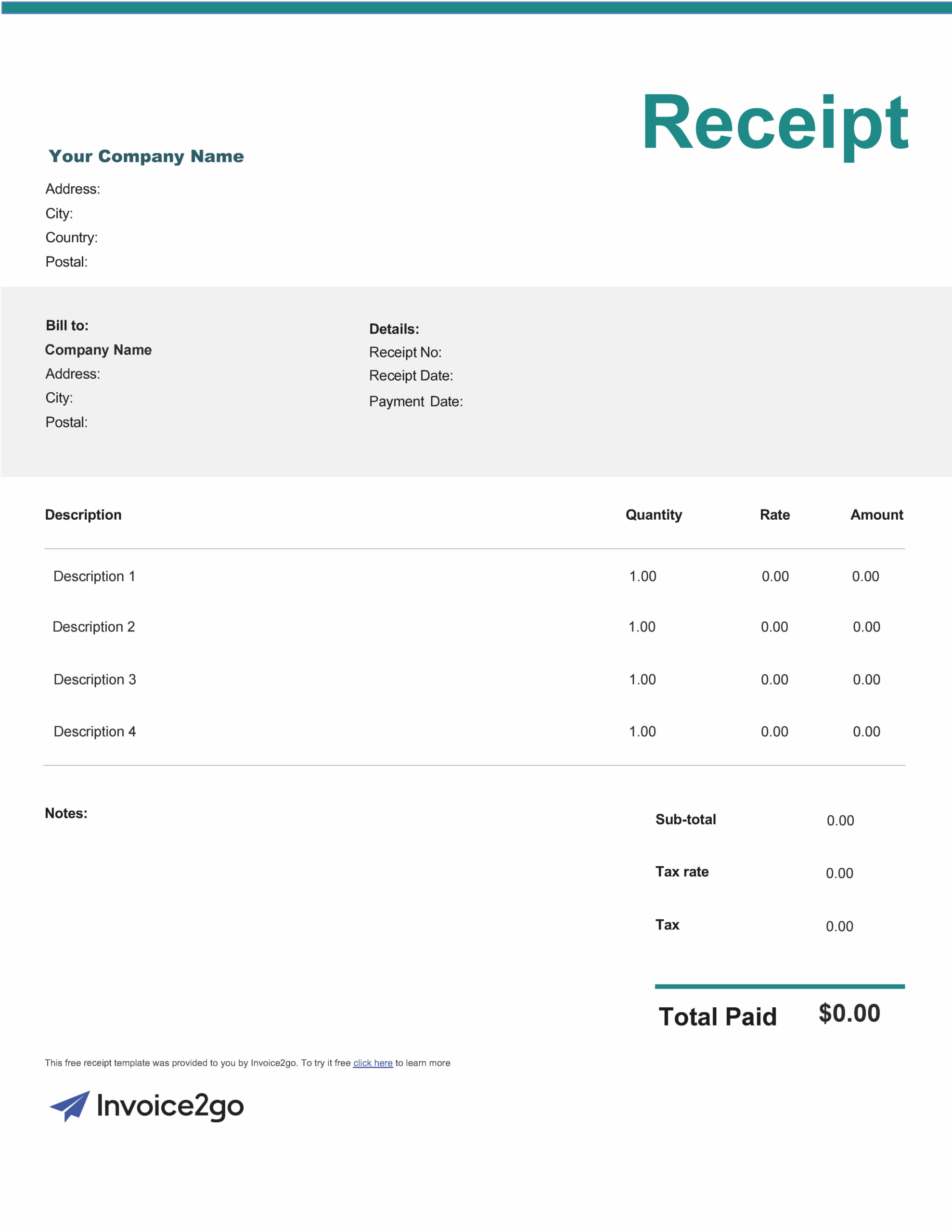 Free Printable Invoice Receipt Download Free Printable Invoice Receipt 