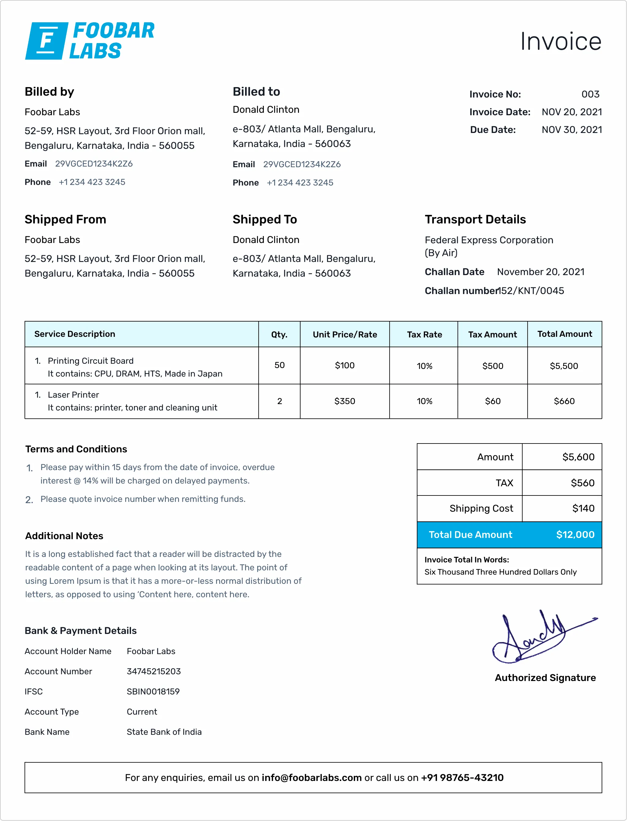 printable invoice with gst template