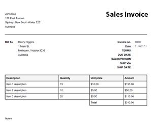 printable invoices online free