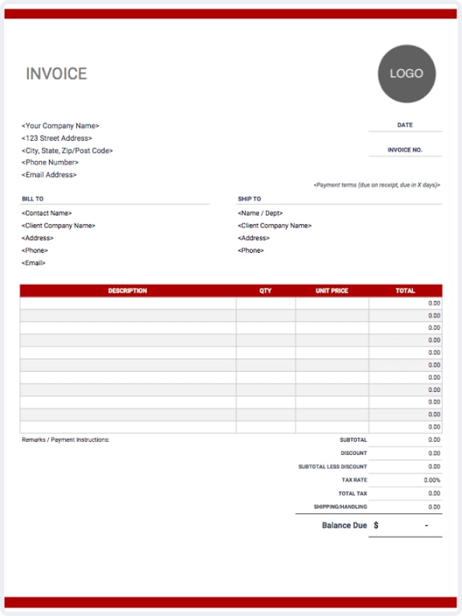 printable invoices online free