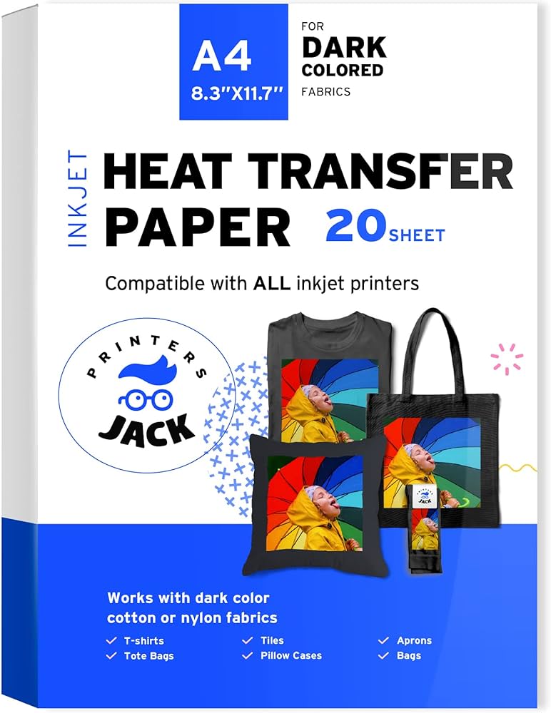 printable iron on paper for dark fabrics