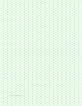 Printable Isometric Graph Paper with 1/4-inch figures on letter ...