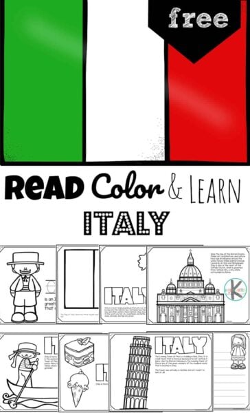 FREE Italy Coloring Pages - Read, Color &  Learn