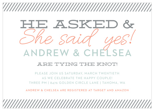 Jack And Jill Bridal Shower Invitations - Match Your Color &  Style ...