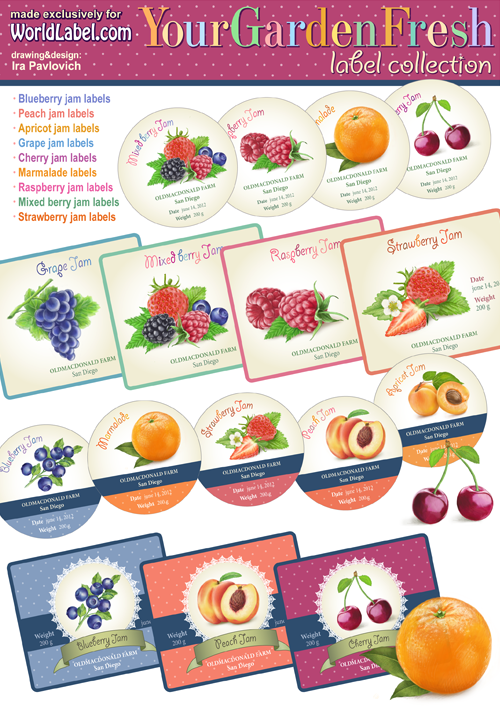 Canning Jar Labels for Jams | Free printable labels &  templates ...