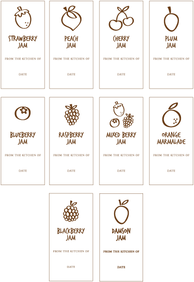 printable jam tags