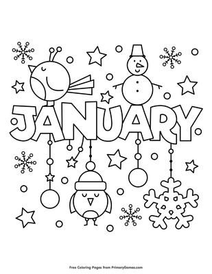 printable january coloring pages
