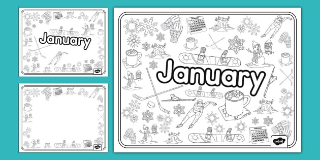 printable january coloring pages