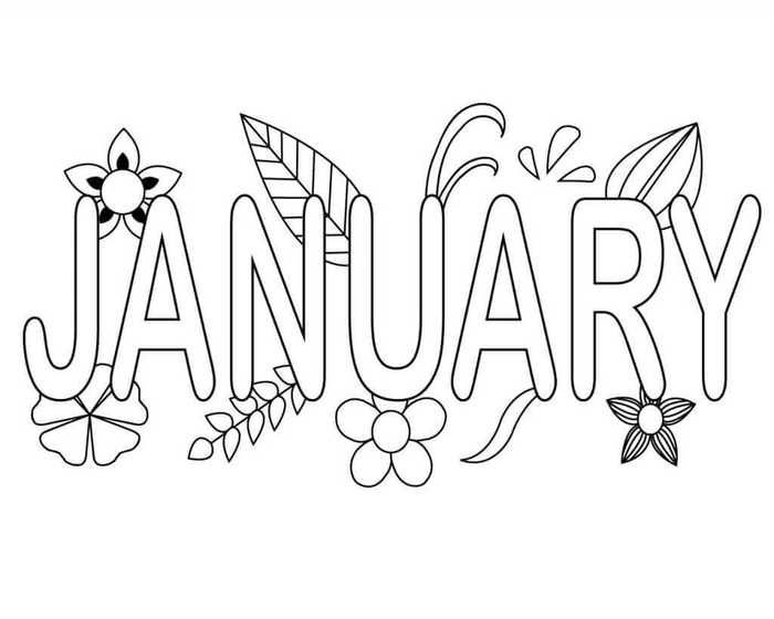 January Coloring Pages Printable PDF - Coloringfolder.com