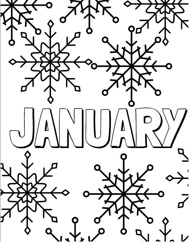 printable january coloring pages