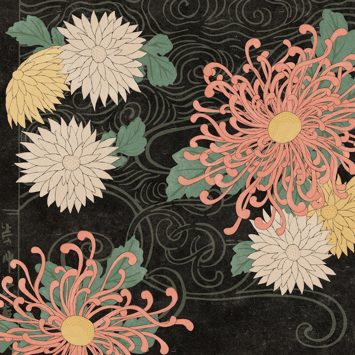 Exotic Japanese Floral Print - Happywall