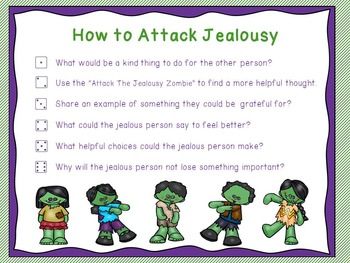 Attack The Jealousy Zombie (CBT) Activities and Worksheets for ...