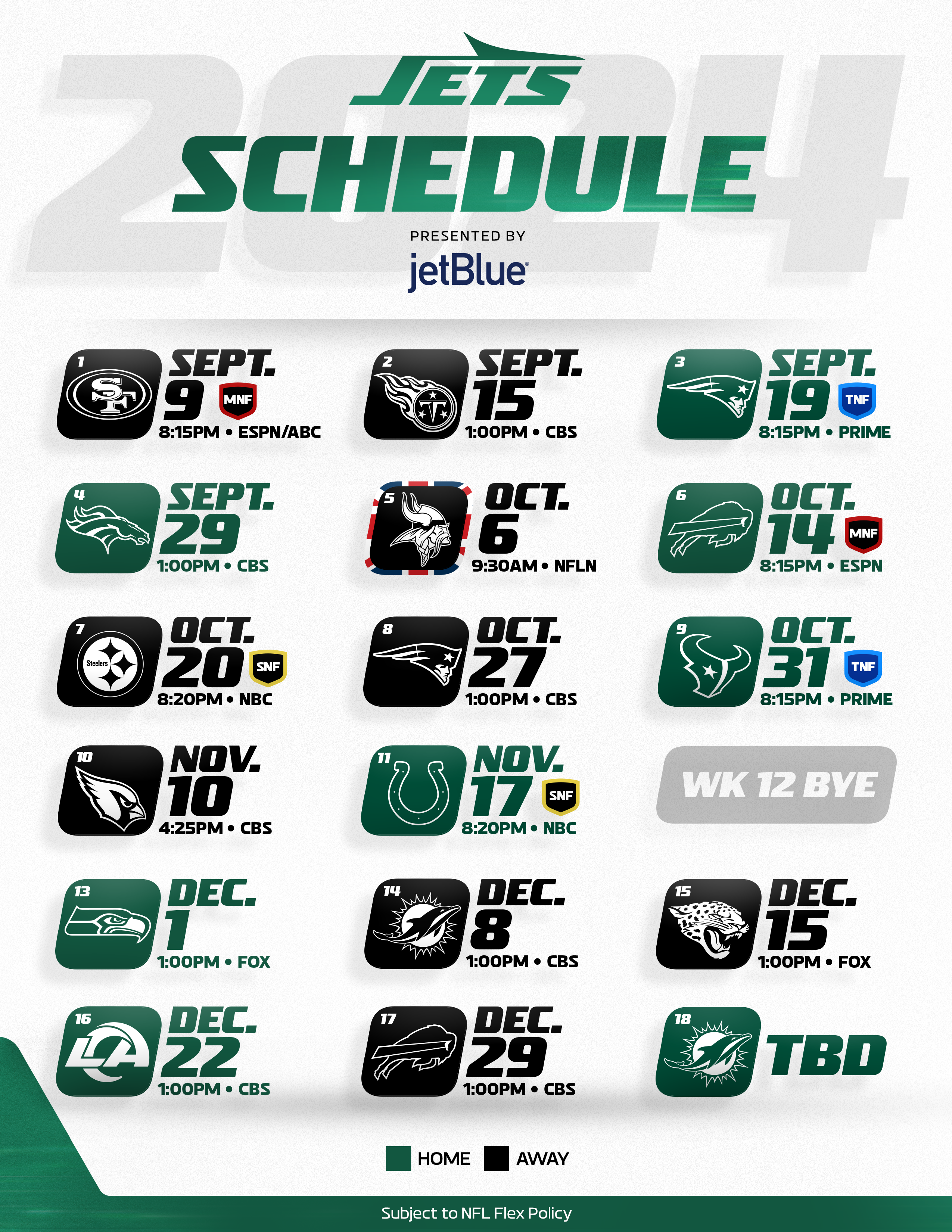 printable jets schedule 2017