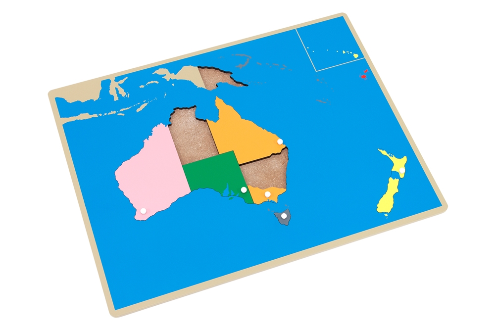 Montessori Materials: Puzzle Map of Oceania (Premium Quality Montessori Materials: Puzzle Map of Oceania (Premium Quality